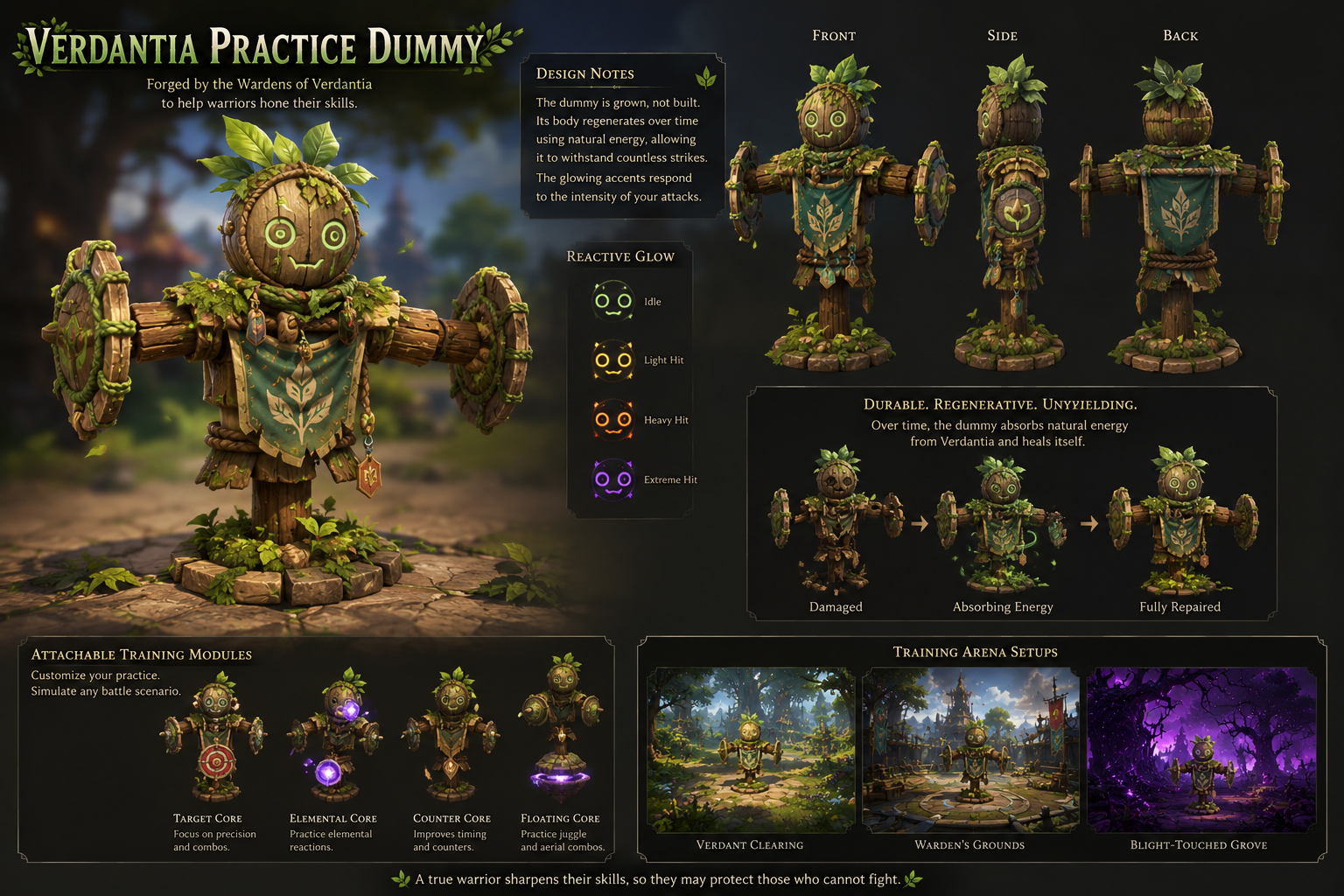 Verdantia practice dummy concept sheet