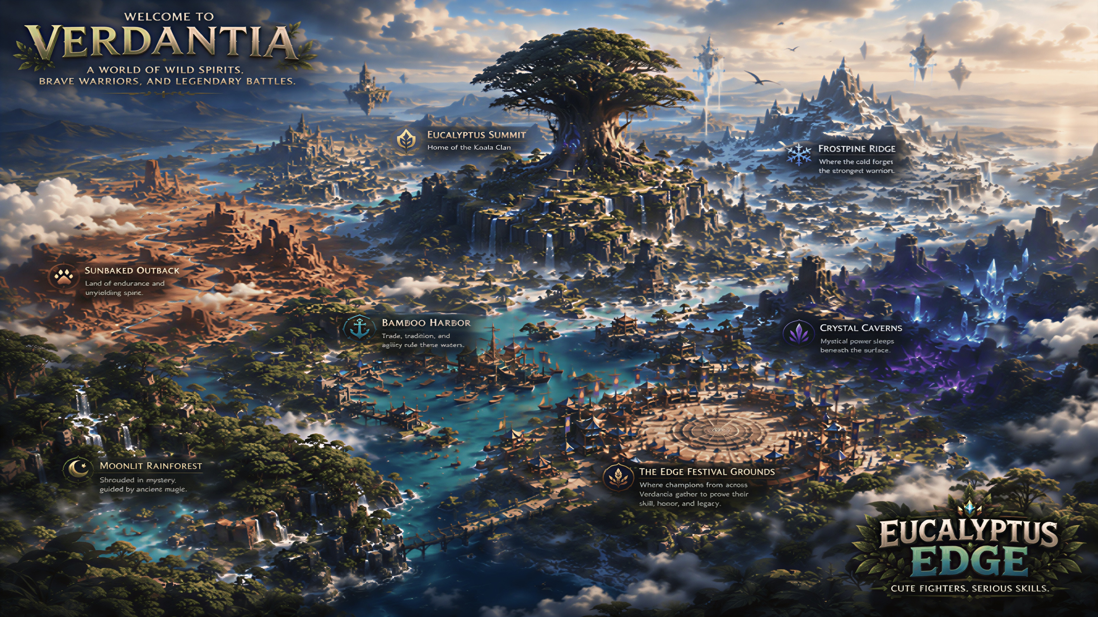 Illustrated map of Verdantia
