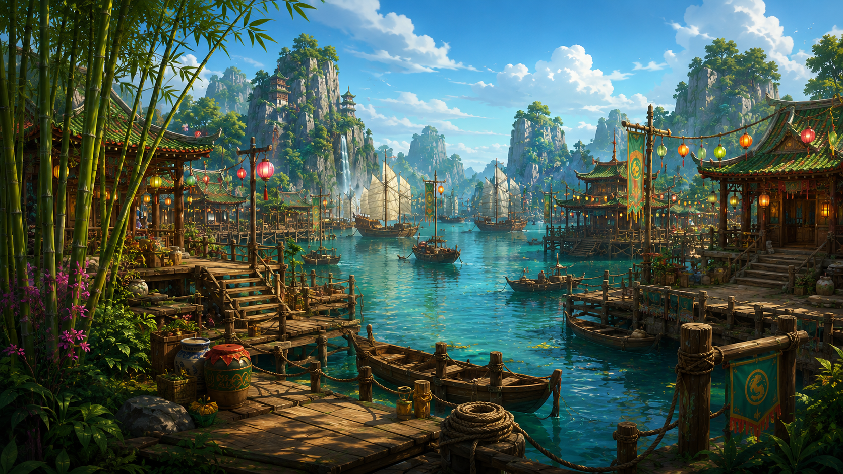 Bamboo Harbor artwork