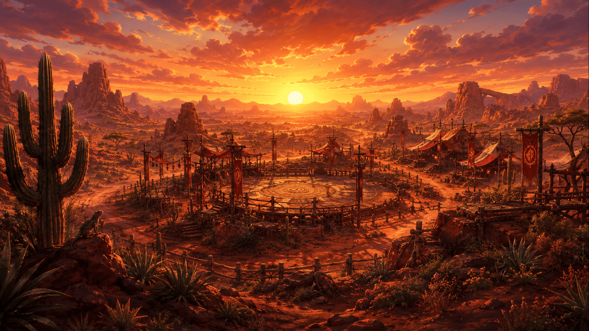 Sunbaked Outback game arena presentation