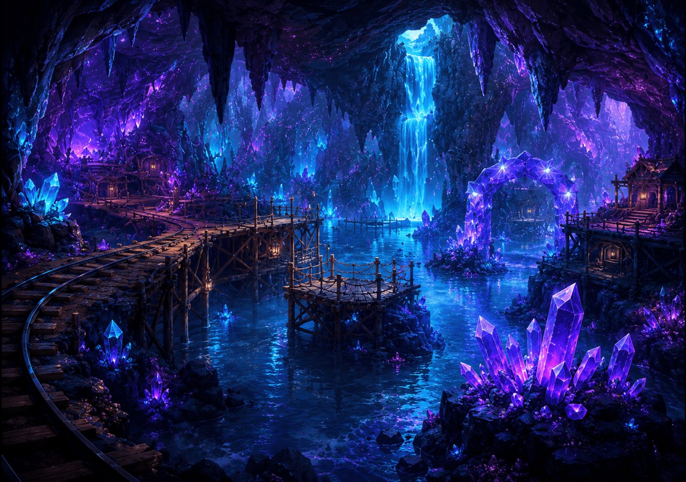 MegaBlast Mayhem Crystal Caverns arena